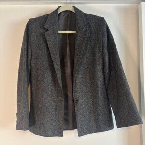 Vintage Andre Barreau gray blazer 100% wool size 2